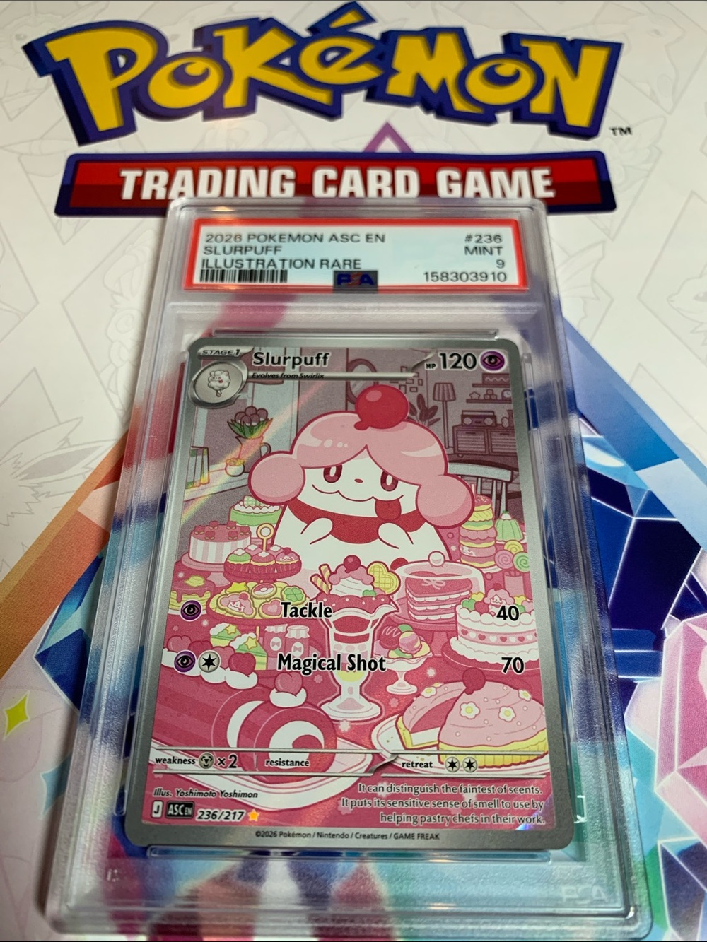 Pokemon Slurpuff 236/217 Ascended Heroes Illustration Rare PSA 9